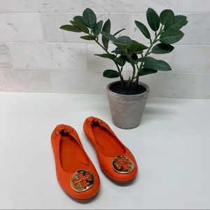 Orange Tory Reva Ballet Flats